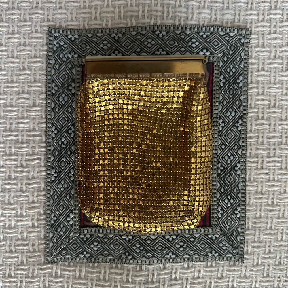 Vintage Gold Tone Metal Coin Purse Wallet